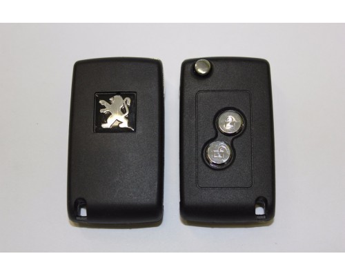 Корпус выкидного ключа PEUGEOT для тюнинга HU83 кнопки хром